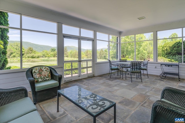 5190 Sugar Ridge Rd, Crozet, VA 22932 - sunroom with a mountain view and plenty of natural light