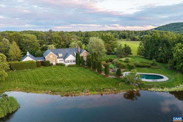 5190 Sugar Ridge Rd, Crozet, VA 22932 - view from above of property with a nearby body of water and a forest