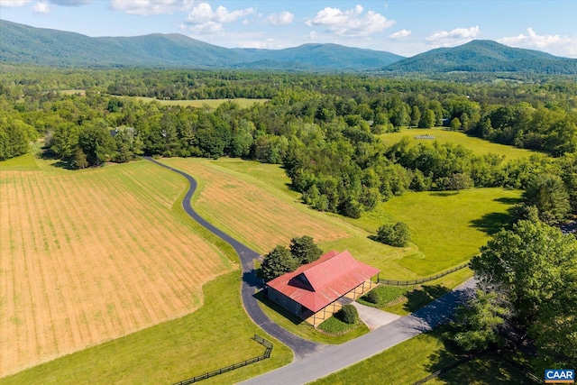 5190 Sugar Ridge Rd, Crozet, VA 22932 - overview of rural landscape with a mountain backdrop and a forest