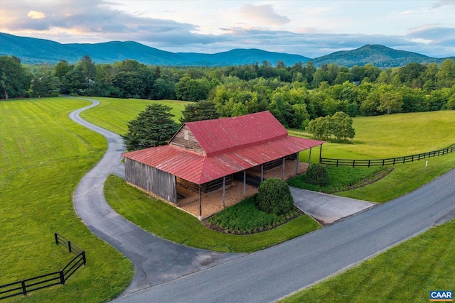 5190 Sugar Ridge Rd, Crozet, VA 22932 - aerial view of property and surrounding area featuring mountains