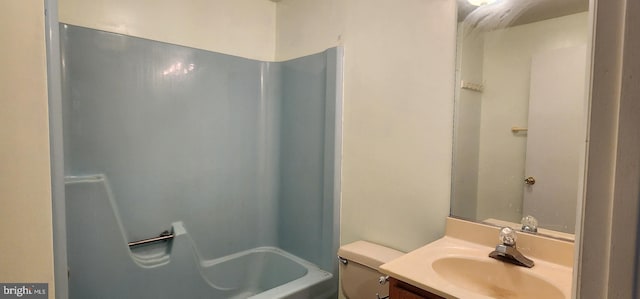 30120 Dudley Rd, Mechanicsville, MD 20659 - bathroom with toilet, vanity, and shower / bath combination