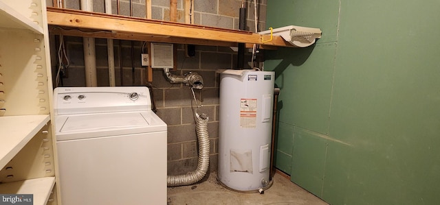 30120 Dudley Rd, Mechanicsville, MD 20659 - washroom with washer / dryer and electric water heater