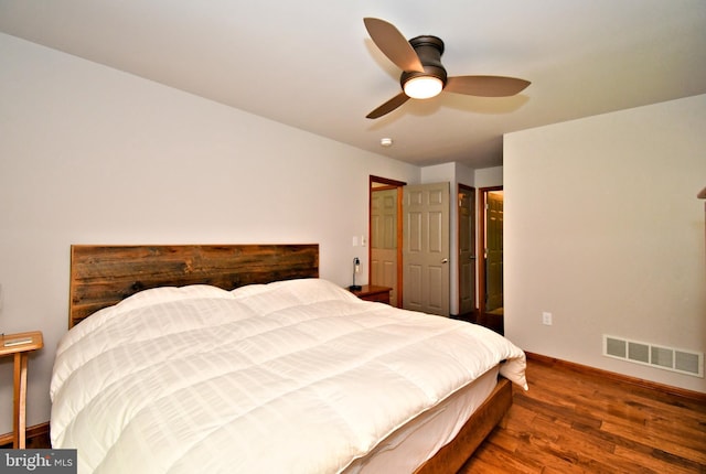 2415 Schaffer Rd, Pottstown, PA 19464 - bedroom with baseboards, wood finished floors, and ceiling fan