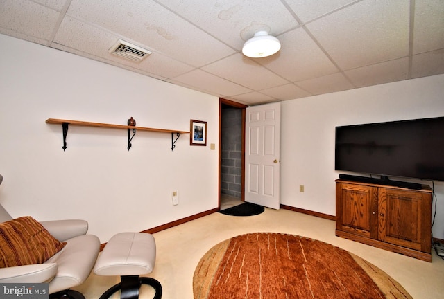 2415 Schaffer Rd, Pottstown, PA 19464 - living area with a drop ceiling and baseboards