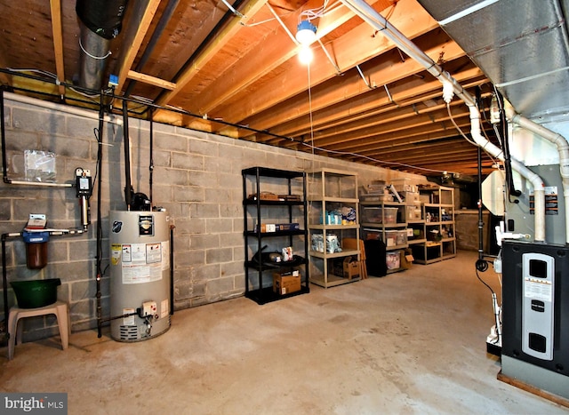 2415 Schaffer Rd, Pottstown, PA 19464 - unfinished below grade area featuring water heater and concrete block wall