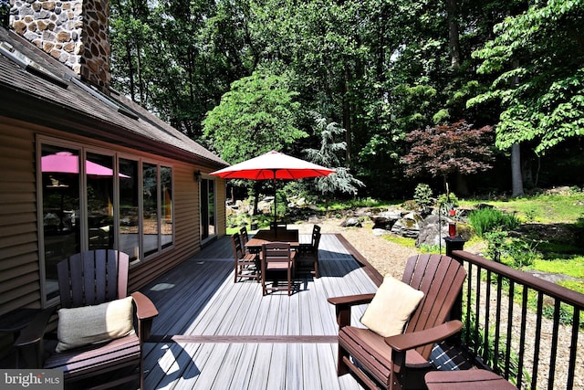 2415 Schaffer Rd, Pottstown, PA 19464 - wooden terrace with outdoor dining area