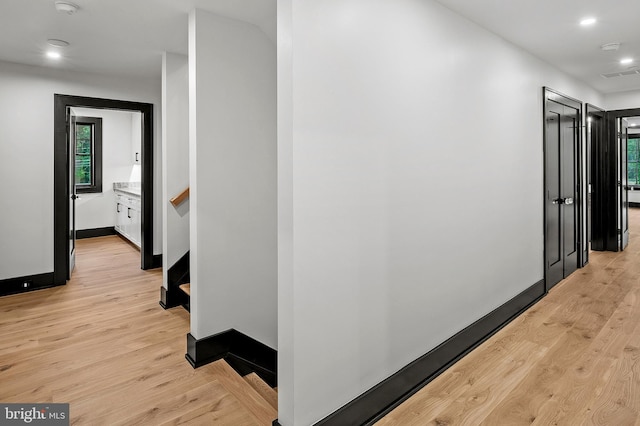 934 Chesterfield Rd, Annapolis, MD 21401 - hallway with light wood-style flooring and recessed lighting