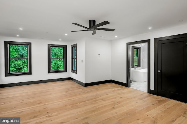 934 Chesterfield Rd, Annapolis, MD 21401 - unfurnished room featuring light wood-style flooring, recessed lighting, and a ceiling fan