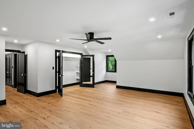 934 Chesterfield Rd, Annapolis, MD 21401 - empty room with a ceiling fan, light wood-style floors, and recessed lighting