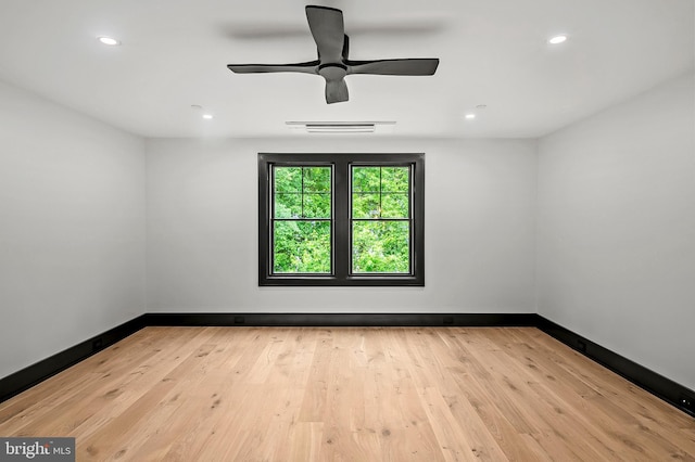 934 Chesterfield Rd, Annapolis, MD 21401 - spare room with ceiling fan, wood-type flooring, and recessed lighting