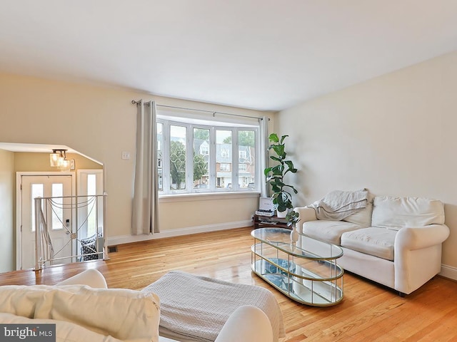 3721 S Hereford Ln, Philadelphia, PA 19114 - living area featuring wood finished floors and baseboards