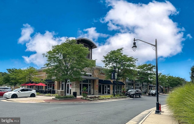 4490 Market Commons Dr Unit 302, Fairfax, VA 22033 - view of asphalt road featuring curbs, street lights, and sidewalks