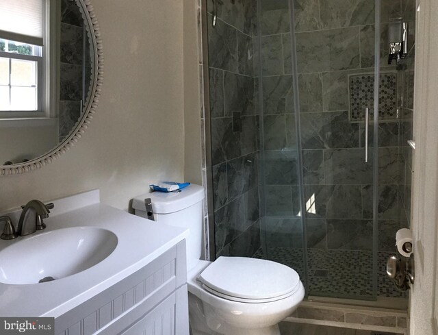 24 Galt Way, Stafford, VA 22554 - bathroom with toilet, a shower stall, and vanity