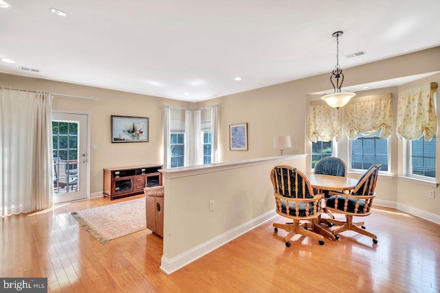 332 Blanketflower Ln, West Windsor, NJ 08550 - dining space with wood finished floors, baseboards, and recessed lighting