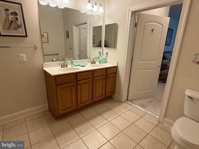 902 Macphail Woods Xing Unit 4F, Bel Air, MD 21015 - full bath featuring tile patterned flooring, toilet, double vanity, and baseboards