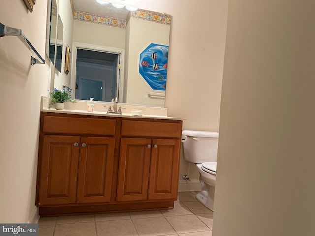 902 Macphail Woods Xing Unit 4F, Bel Air, MD 21015 - bathroom with toilet, tile patterned flooring, vanity, and baseboards
