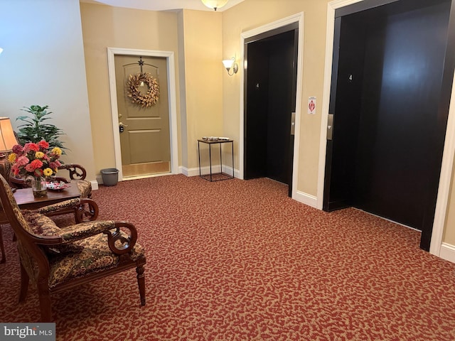 902 Macphail Woods Xing Unit 4F, Bel Air, MD 21015 - hallway with carpet flooring, elevator, and baseboards