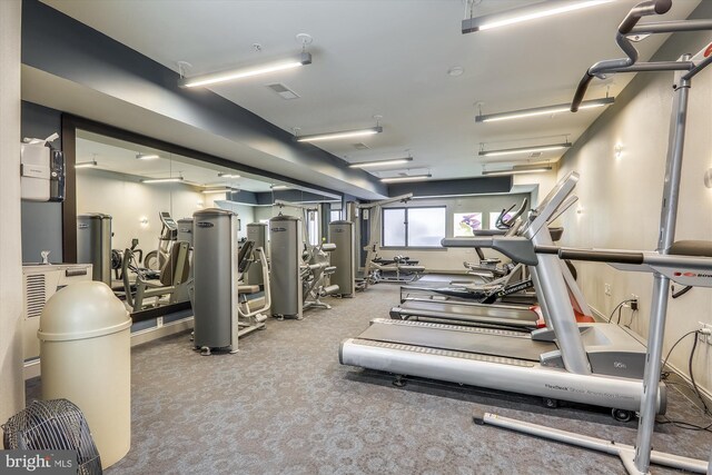 8005 13th St Unit 411, Silver Spring, MD 20910 - workout area featuring carpet floors