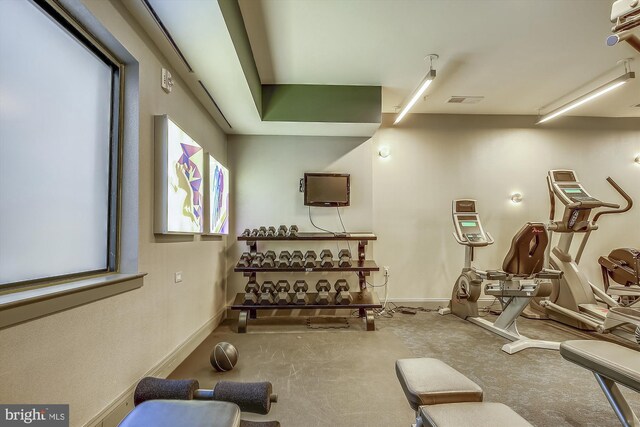 8005 13th St Unit 411, Silver Spring, MD 20910 - exercise area with carpet and baseboards