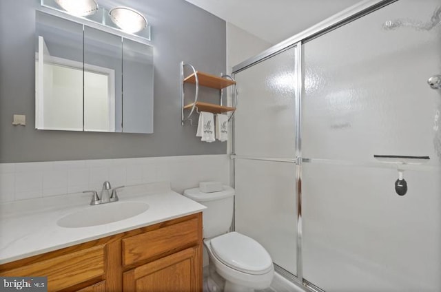 2404 Blue Valley Dr, Silver Spring, MD 20904 - bathroom with a shower with door, vanity, and toilet