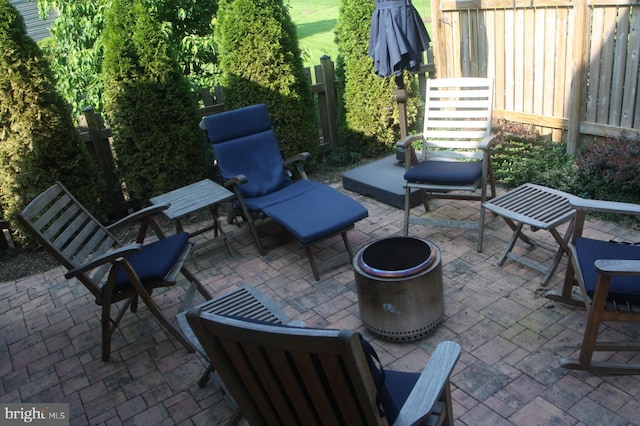 2404 Blue Valley Dr, Silver Spring, MD 20904 - view of patio / terrace with a fire pit
