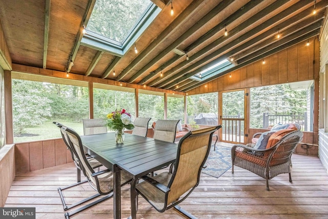 727 Hemlock Rd, Media, PA 19063 - sunroom featuring a skylight and outdoor dining space