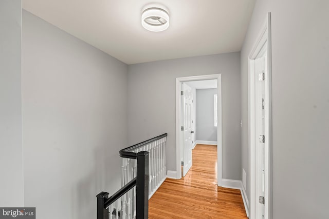 7553 E Tulpehocken St, Philadelphia, PA 19138 - corridor with an upstairs landing, light wood-style floors, and baseboards