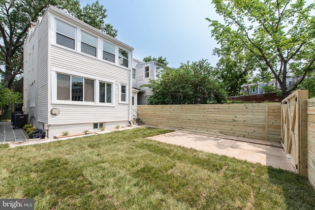 110 Varnum St NW, Washington, DC 20011 - view of yard featuring central AC and a patio area