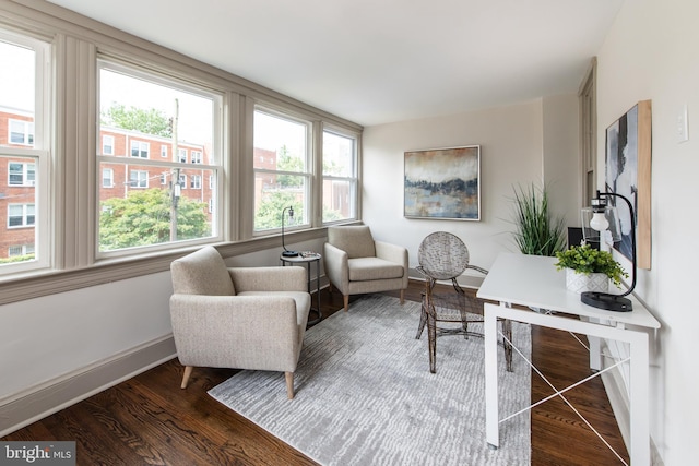 110 Varnum St NW, Washington, DC 20011 - home office featuring baseboards and wood finished floors