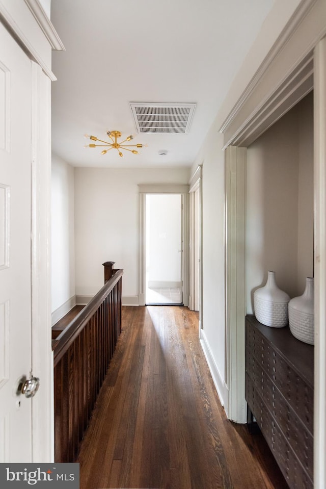 110 Varnum St NW, Washington, DC 20011 - hall with dark wood-type flooring and baseboards