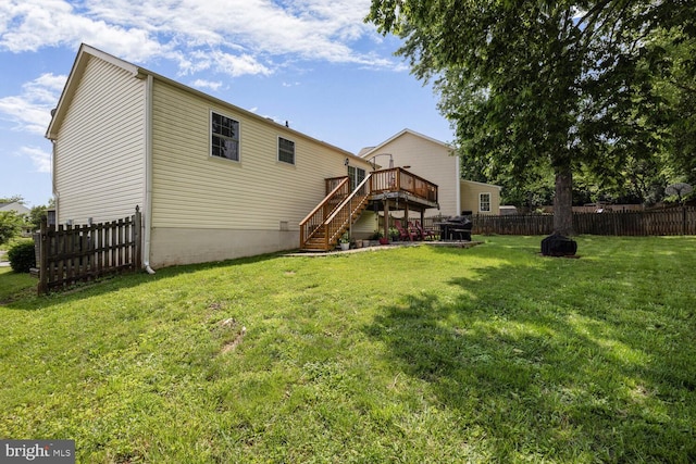 6402 Devonshire Ln, Frederick, MD 21703 - back of house with stairway and a deck