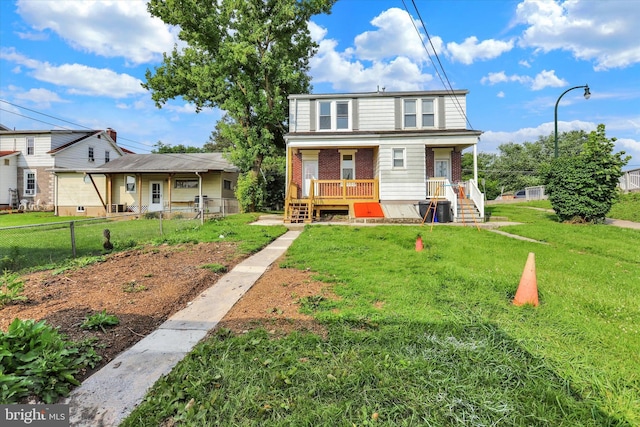 443 N 2nd St, Wormleysburg, PA 17043 - back of property with a porch and brick siding