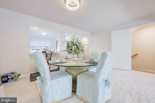 17455 Kagera Dr, Dumfries, VA 22025 - dining space featuring tile patterned flooring and baseboards