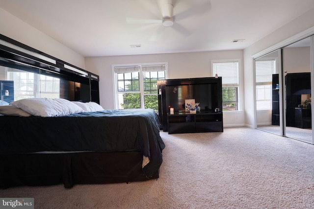 17455 Kagera Dr, Dumfries, VA 22025 - carpeted bedroom featuring a ceiling fan and a closet
