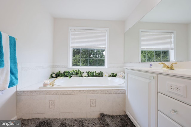 17455 Kagera Dr, Dumfries, VA 22025 - full bathroom featuring a garden tub and vanity