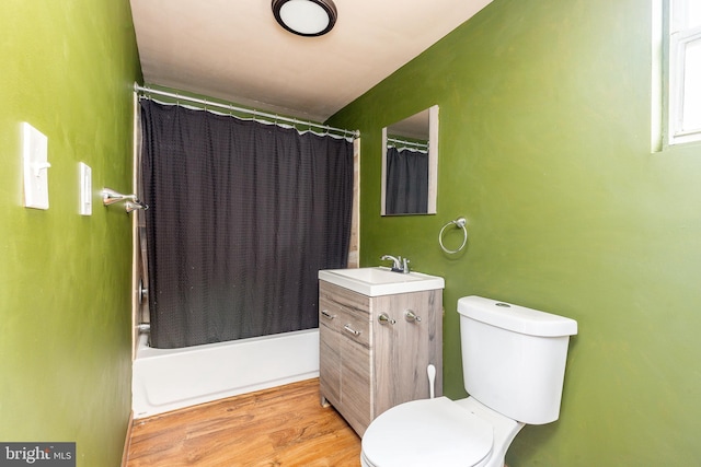 2014 N 4th St, Philadelphia, PA 19122 - full bathroom with vanity, toilet, shower / tub combo, and wood finished floors