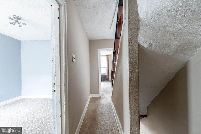 2014 N 4th St, Philadelphia, PA 19122 - corridor featuring carpet flooring, a textured ceiling, and baseboards