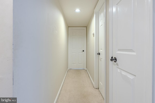 6150 Castletown Way, Alexandria, VA 22310 - hall featuring baseboards, light colored carpet, and recessed lighting