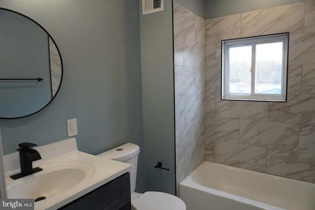 482-484 Brunswick St, Baltimore, MD 21223 - full bathroom with vanity, toilet, and bathing tub / shower combination