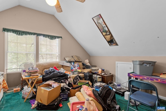 13 Tobacco Ter, Palmyra, VA 22963 - bonus room featuring carpet, vaulted ceiling, plenty of natural light, ceiling fan, and baseboards