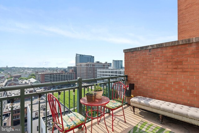 414 Water St Unit 1112, Baltimore, MD 21202 - balcony featuring a city view
