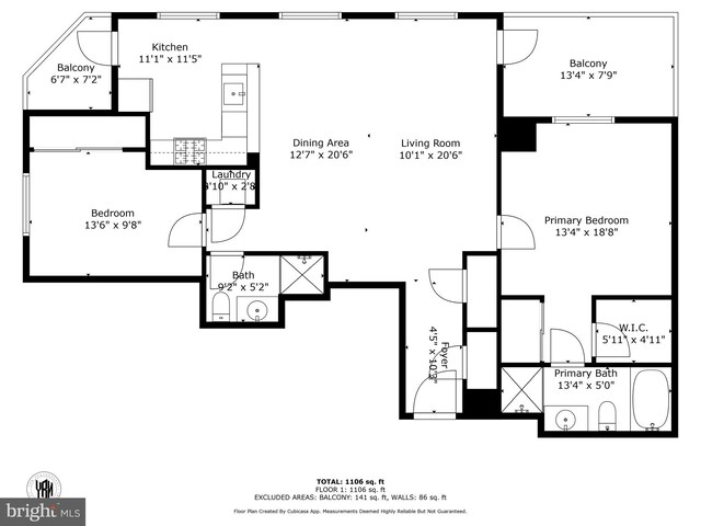 414 Water St Unit 1112, Baltimore, MD 21202 - property floor plan