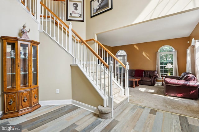 148 Ryans Run, Sicklerville, NJ 08081 - staircase with wood finished floors and baseboards