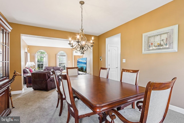 148 Ryans Run, Sicklerville, NJ 08081 - dining area with a chandelier and light colored carpet