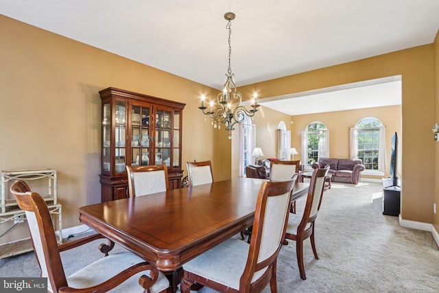 148 Ryans Run, Sicklerville, NJ 08081 - dining area with a chandelier and light colored carpet