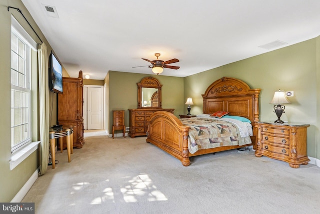 148 Ryans Run, Sicklerville, NJ 08081 - bedroom featuring light carpet and a ceiling fan