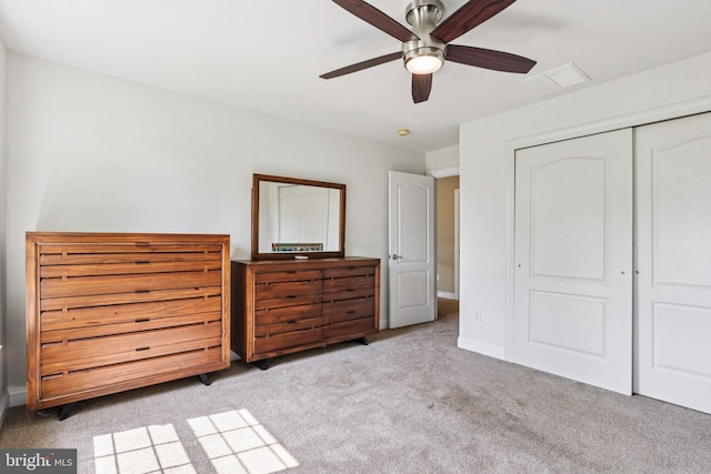 148 Ryans Run, Sicklerville, NJ 08081 - carpeted bedroom featuring a closet and a ceiling fan