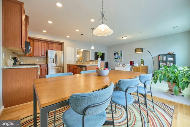 21623 Romans Dr, Ashburn, VA 20147 - dining area featuring recessed lighting and light wood-type flooring