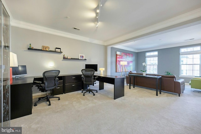 21623 Romans Dr, Ashburn, VA 20147 - office with light carpet and ornamental molding