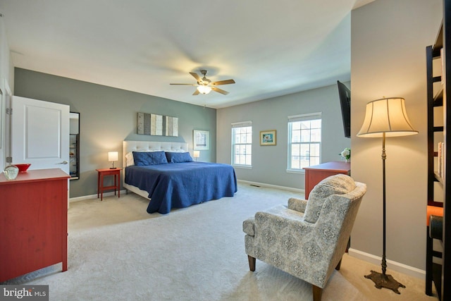 21623 Romans Dr, Ashburn, VA 20147 - bedroom with carpet flooring, baseboards, and a ceiling fan